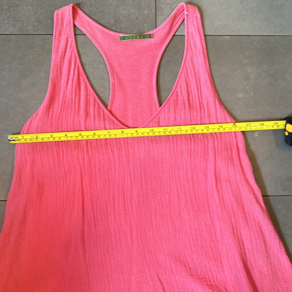 Velvet Long Pink Tank Top - Picture 7 of 13